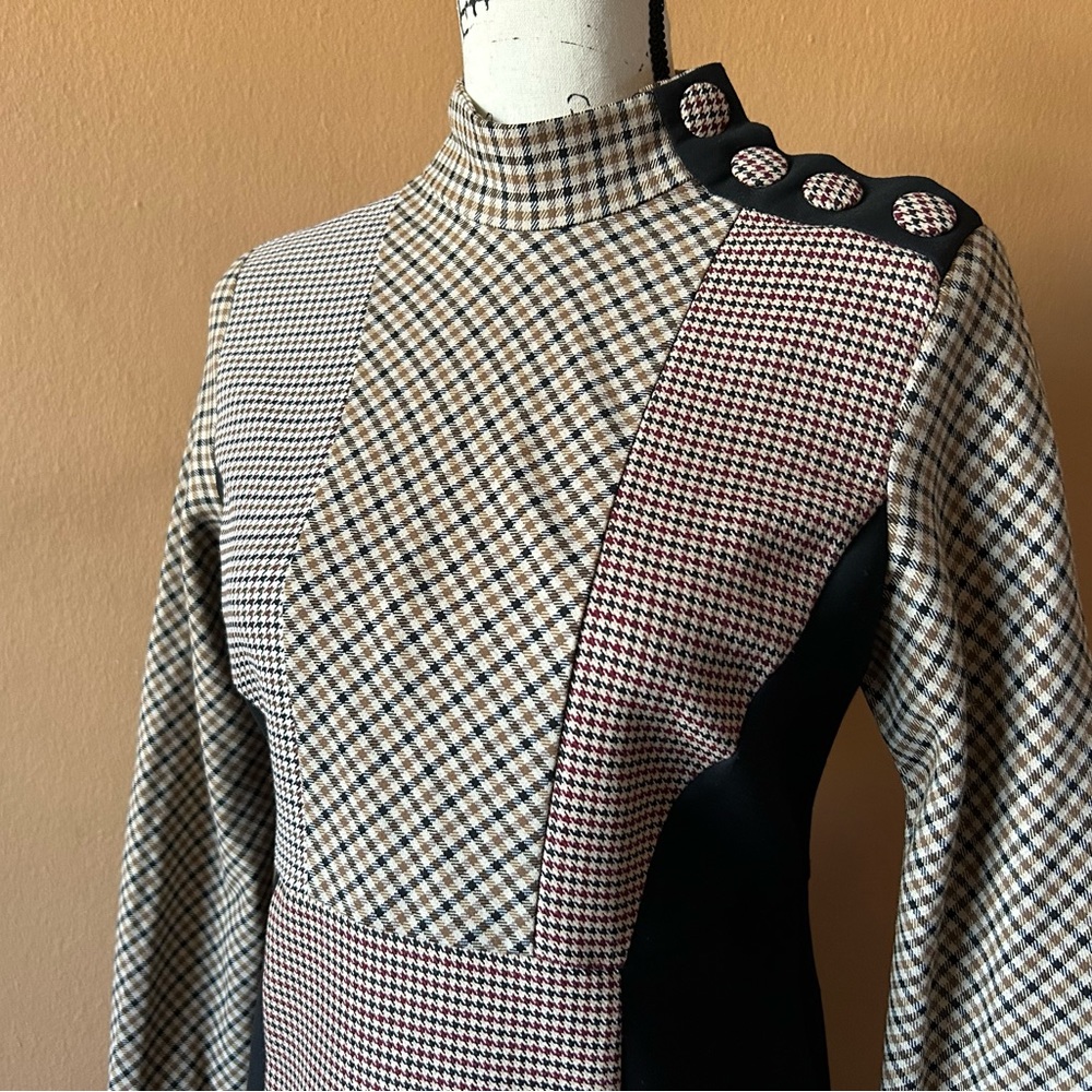 Zara Patchwork Mini Dress Size Small - image 6